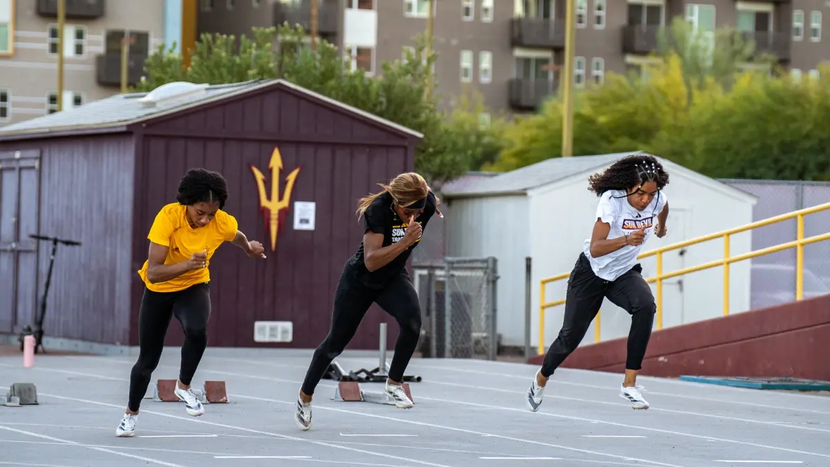 Sun Devil Track &amp;amp; Field&#039;s Ashantai Bollers, Lauren Brown and Adriana Tatum