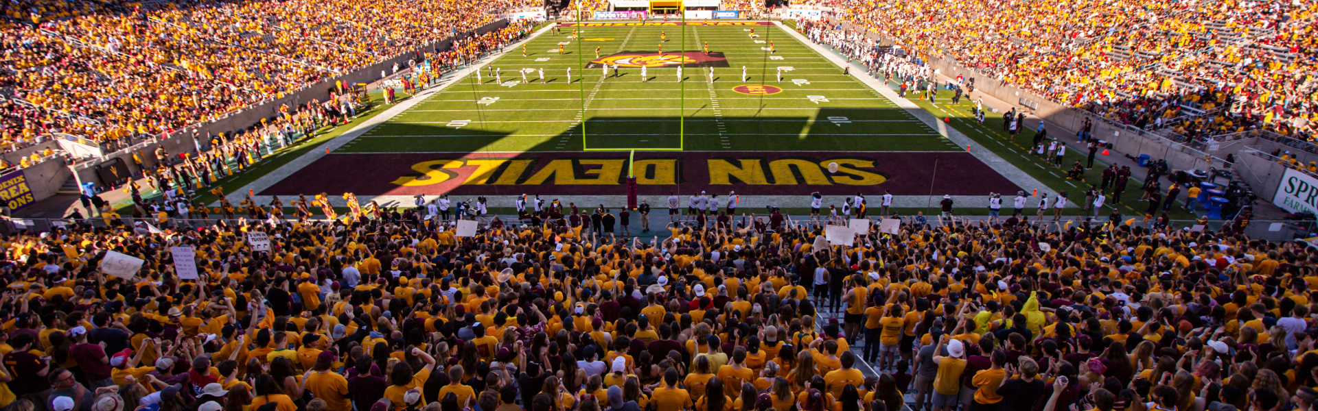 Arizona State University Mountain America stadium with football field