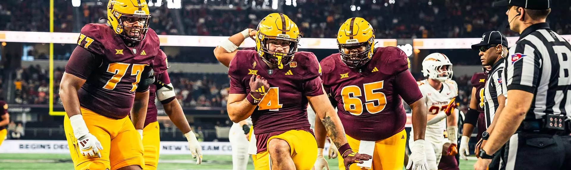 Sun Devil Football celebrating a win