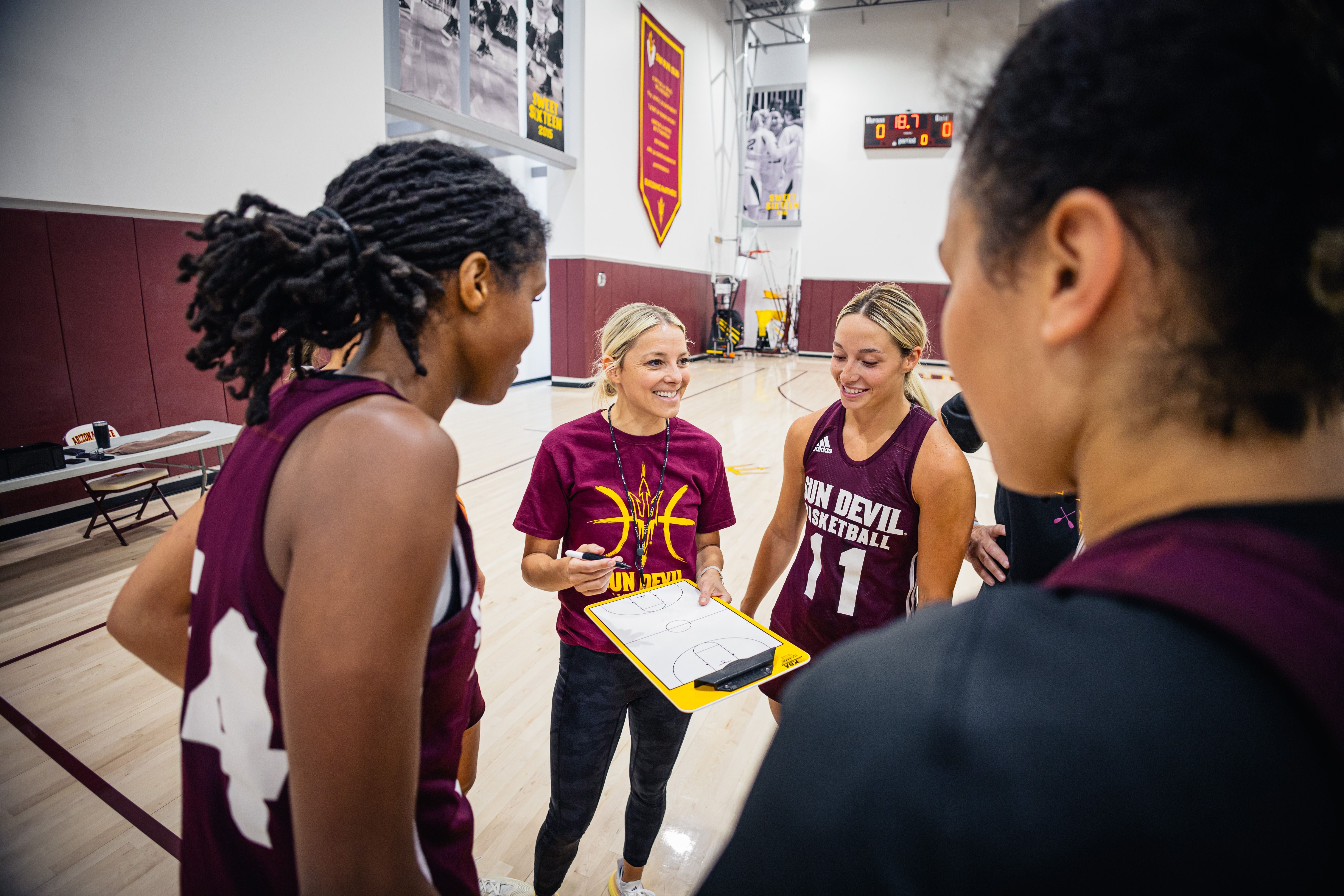 Molly Miller and WBB practice