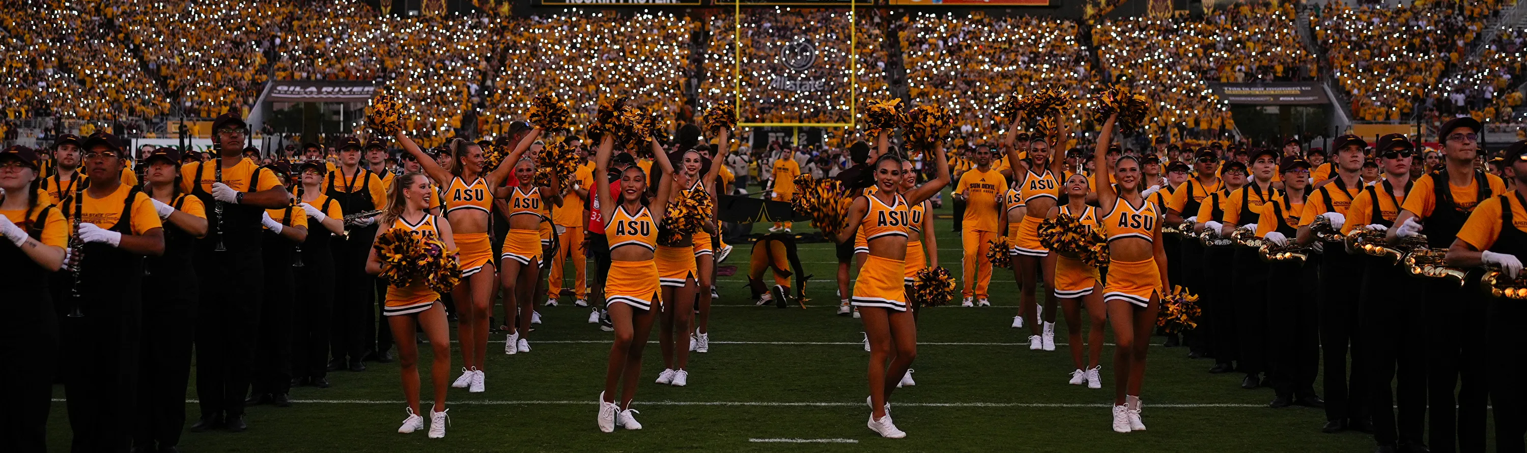 Spirit Squad at Mountain America Stadium banner