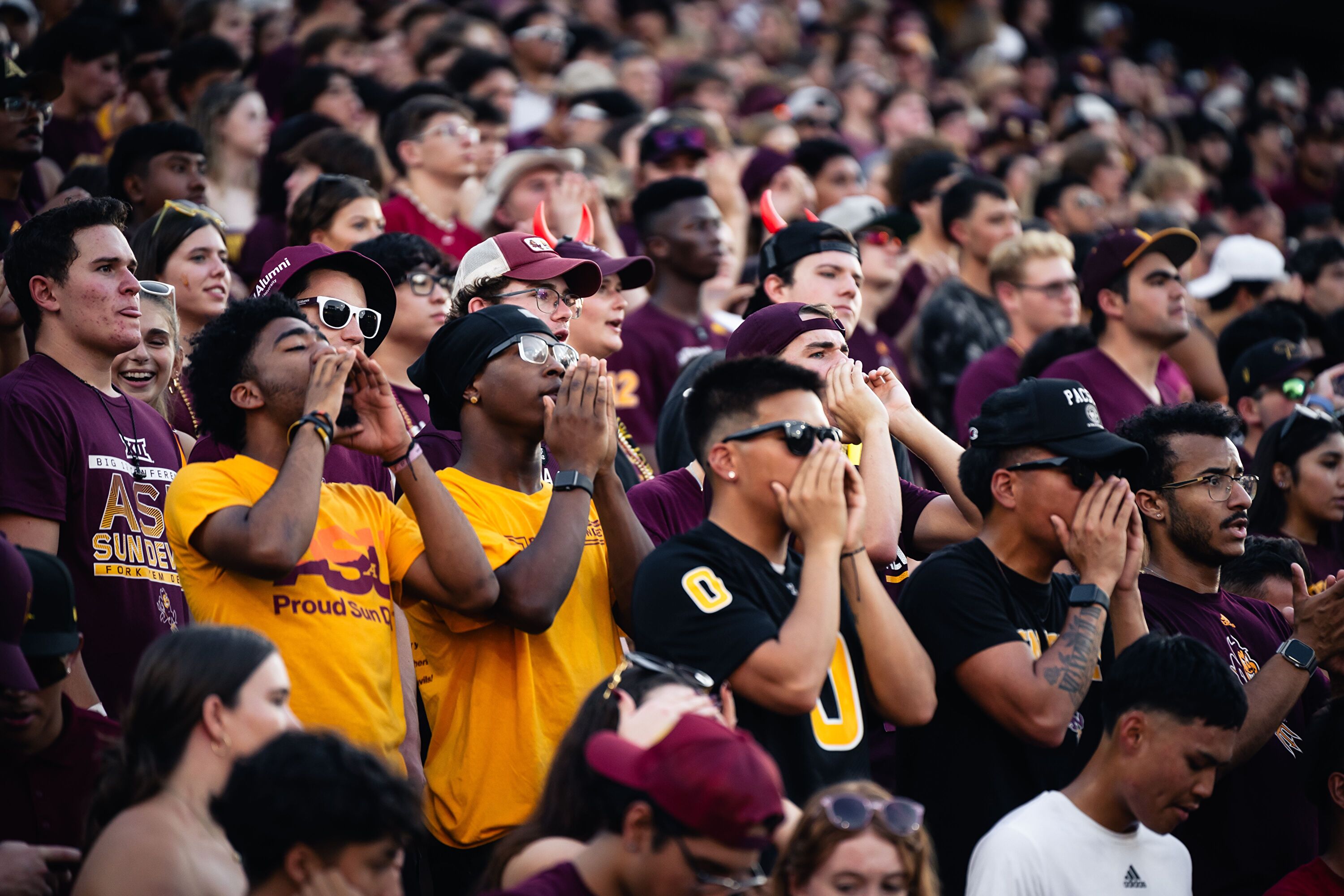 Football fans at Mountain America Stadium