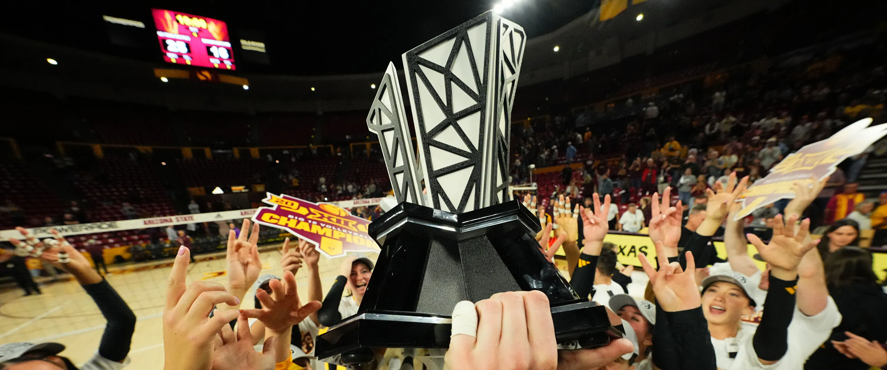 Volleyball's Big 12 trophy