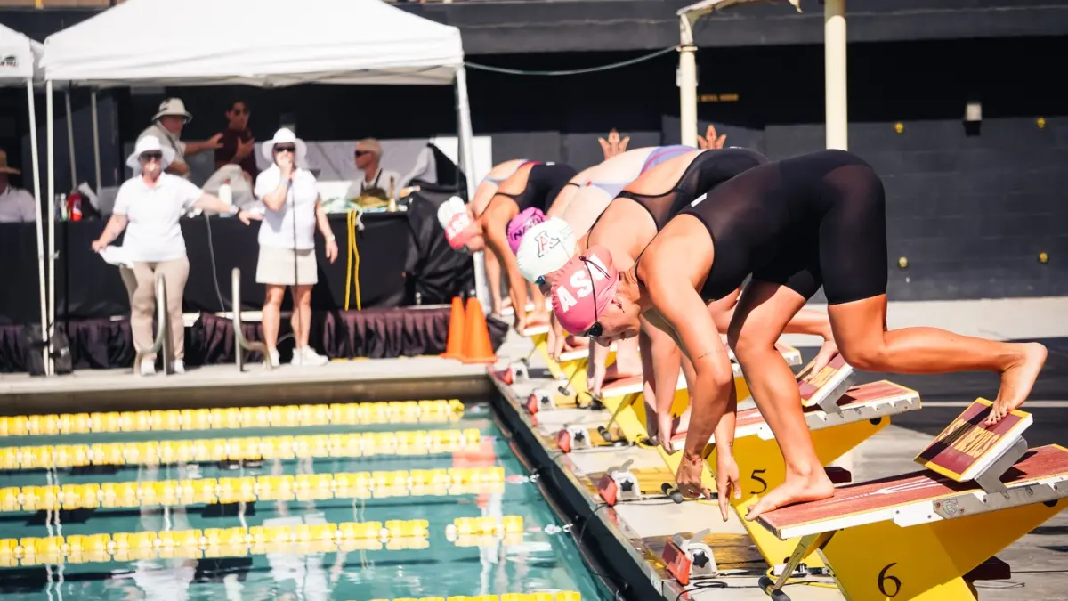 ASU Swimmings on the blocks