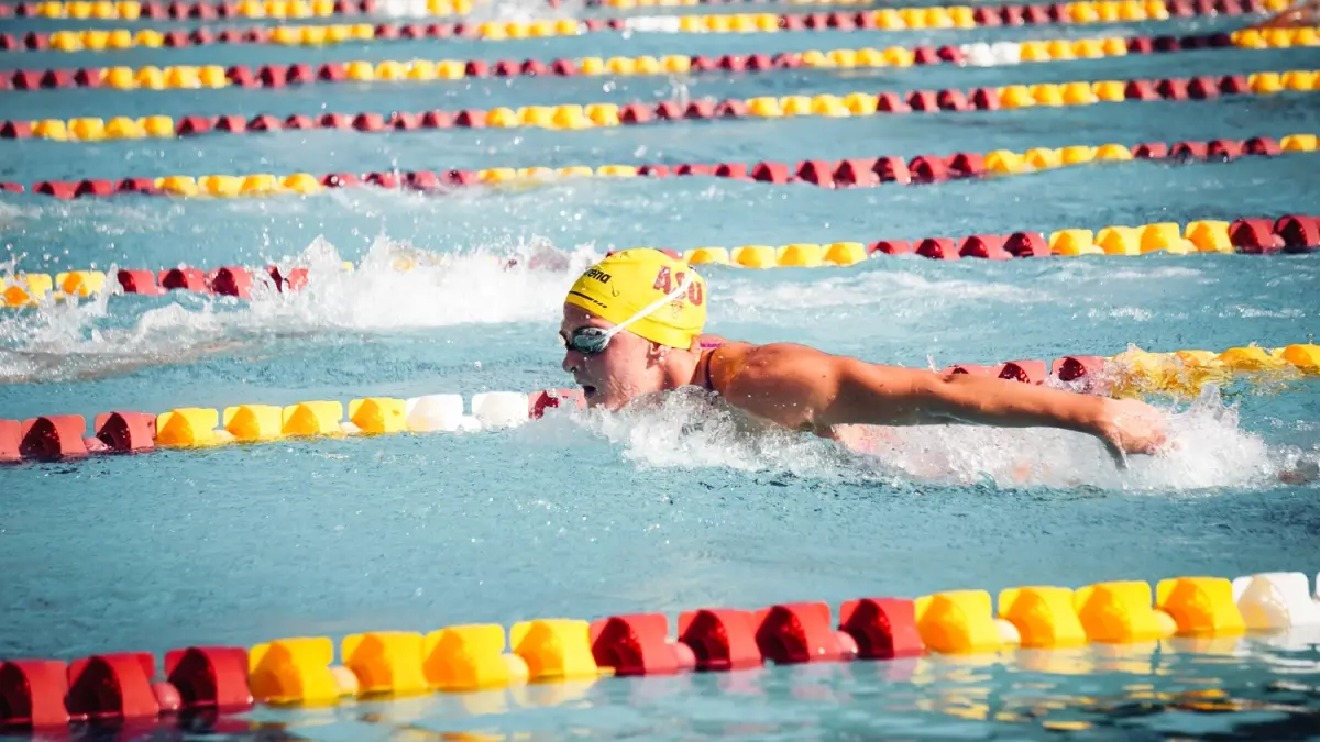 ASU swimmer practicing ASU swimmer practicing
