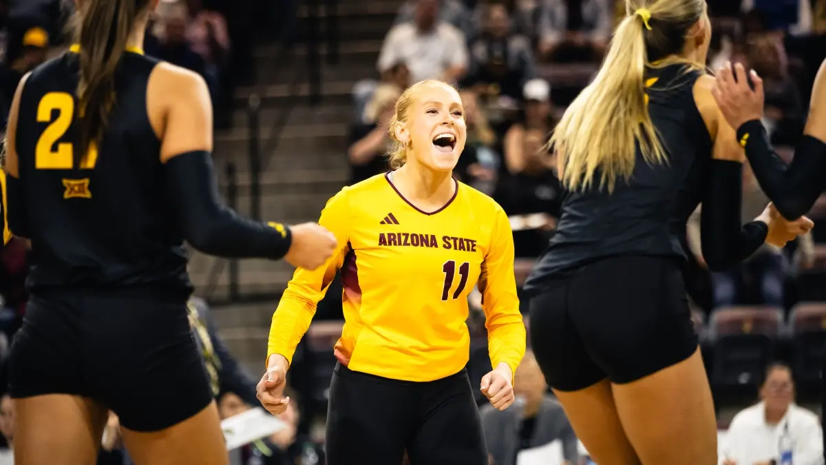 Mary Shroll yelling in celebration. Mary Shroll yelling in celebration.