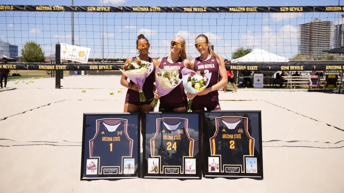 Seniors Anya Pemberton, Samaya Morin and Lillie Seymour smile and pose