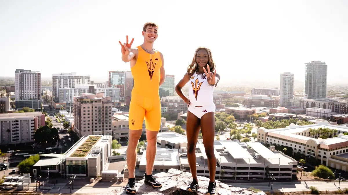 Sun Devil Track & Field's Dayton Carlson, Taylor Brown Sun Devil Track & Field's Dayton Carlson, Taylor Brown