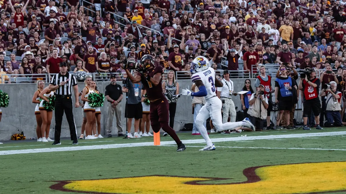 Xavier Guillory Catches a TD in the first quarter v. Kansas Xavier Guillory Catches a TD in the first quarter v. Kansas