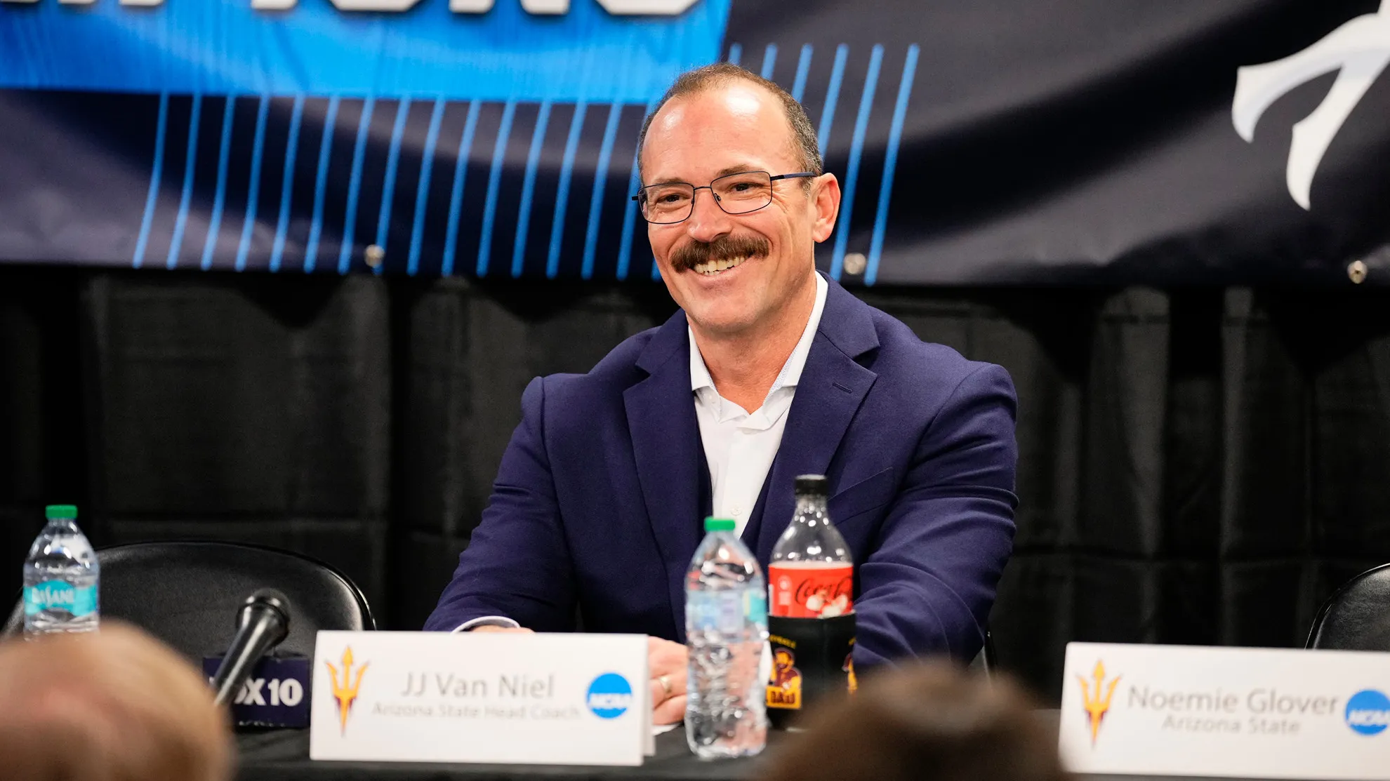 JJ Van Niel during a press conference.