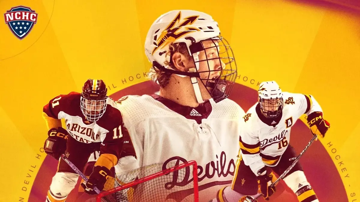 Image from ASU News three hockey players poster