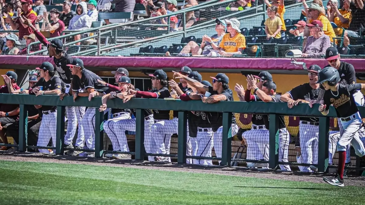 Image from ASU News baseball players kneeling
