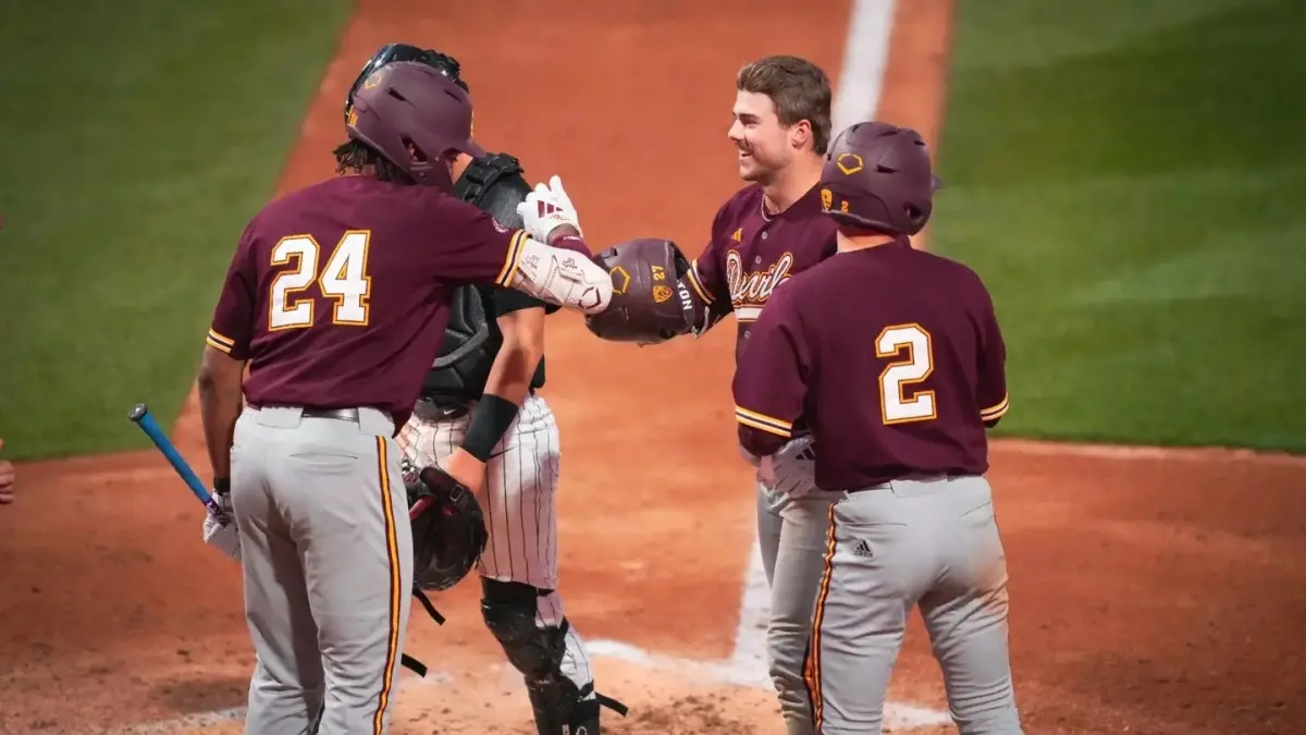 Image from ASU News three baseball players