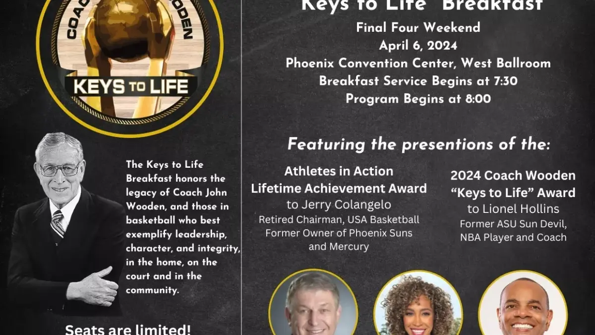 Image from ASU News Lionel Hollins to Receive Coach Wooden "Keys to Life" Award