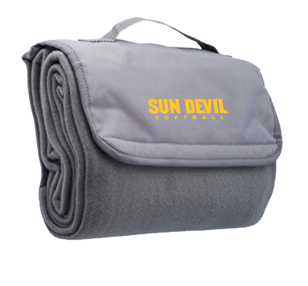 Sun Devil Softball blanket for pajama party promotion