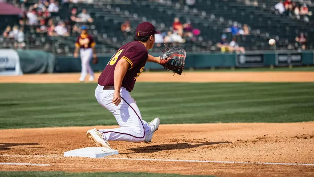 Image from ASU News baseball player with mitt