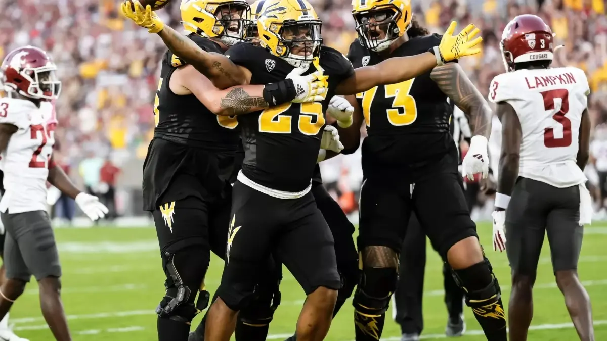 three football players on the field