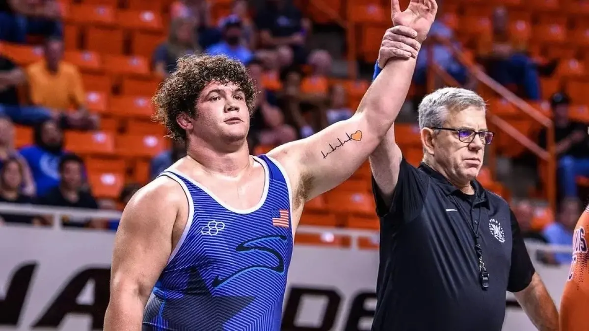 Wrestling player winning Wrestling player winning